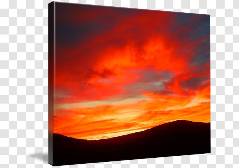 Red Sky At Morning Gallery Wrap One Step A Time Art - Sunset - Sunrise Transparent PNG