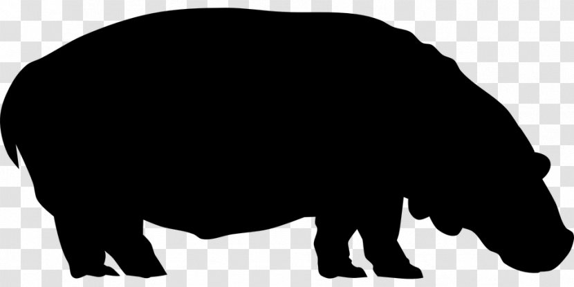 Hippopotamus Bear Wildlife Silhouette Clip Art - Snout Transparent PNG