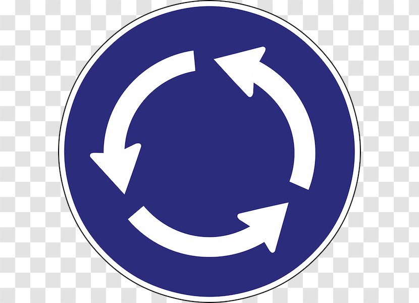 Roundabout Road U-turn Intersection Traffic Sign - Uturn Transparent PNG