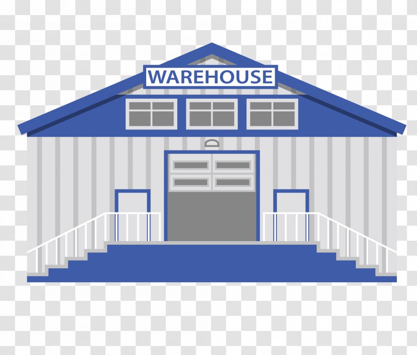 Warehouse Cartoon - Elevation - Vector Transparent PNG