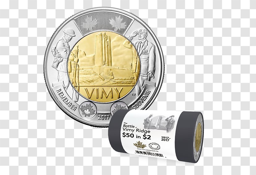 Battle Of Vimy Ridge Canada Toonie United States Two-dollar Bill - One Hundreddollar Transparent PNG
