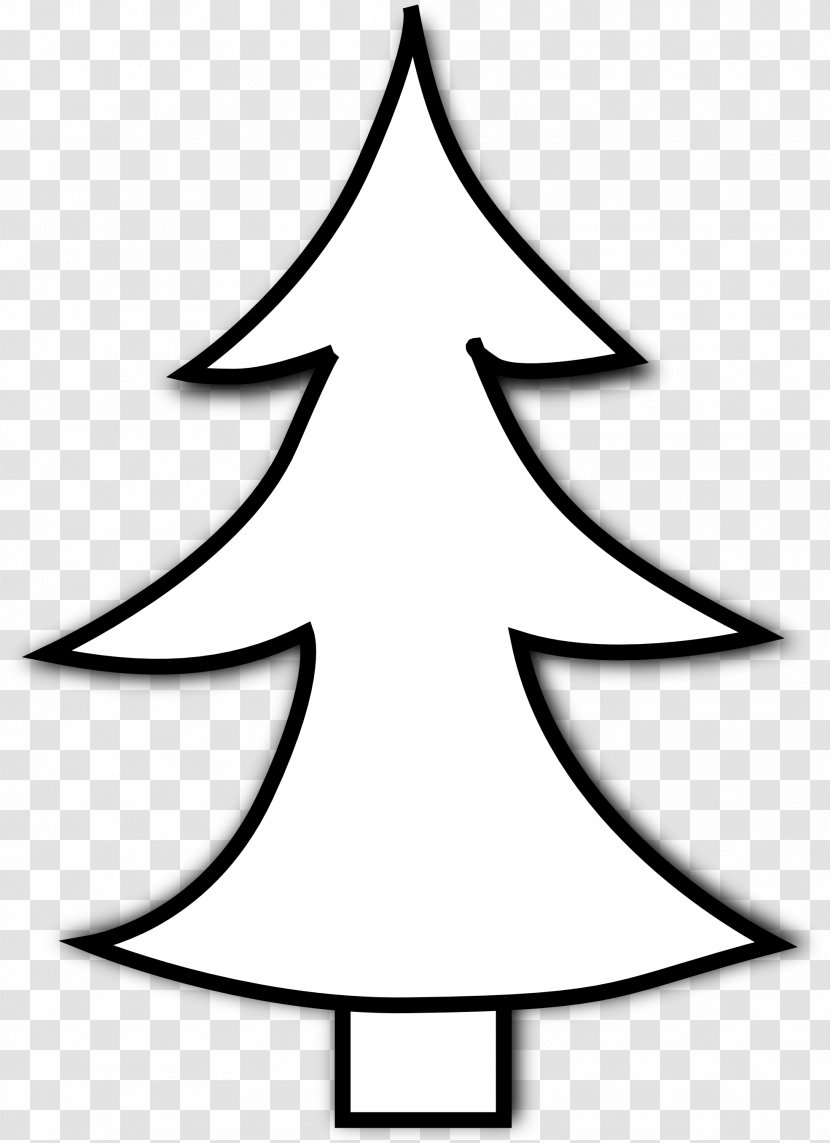 Christmas Tree Black And White Santa Claus Clip Art - Pine Cliparts Free Transparent PNG