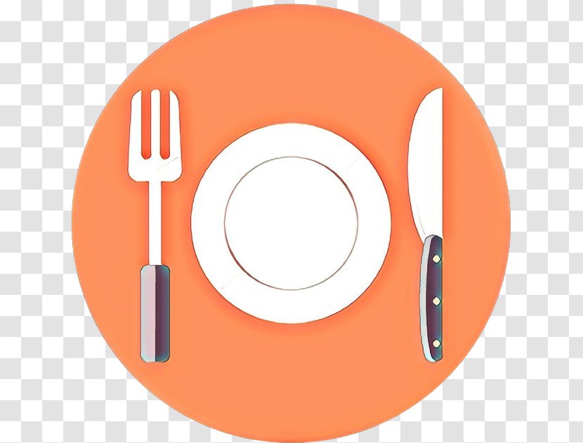 Orange - Plate - Dinnerware Set Cutlery Transparent PNG