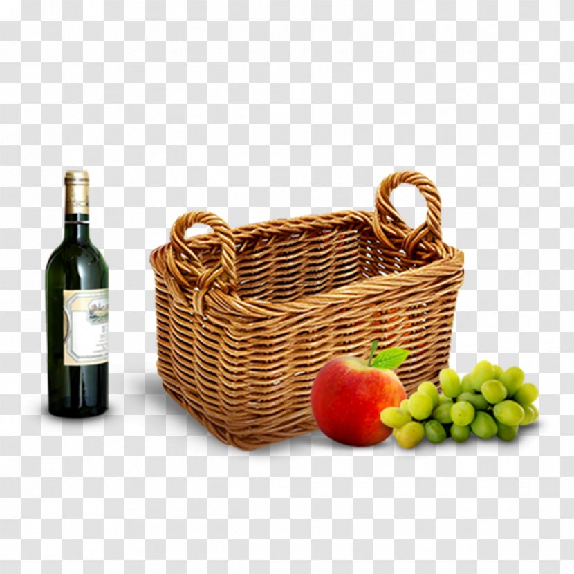 Red Wine Hamper Picnic Basket - Home Accessories - And Transparent PNG