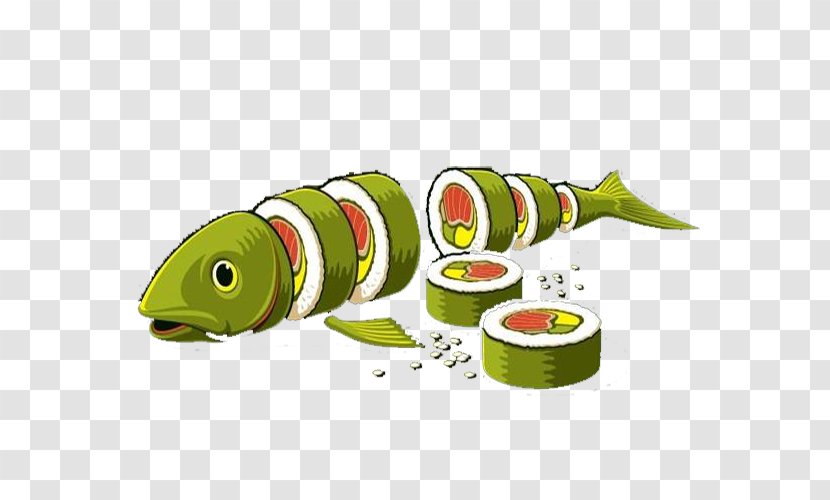 Sushi Fish Japanese Amberjack - Army Green Transparent PNG