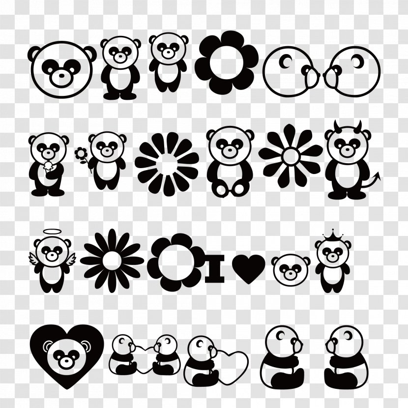 Giant Panda Bear Clip Art - Cuteness - Cute Vector Material Transparent PNG