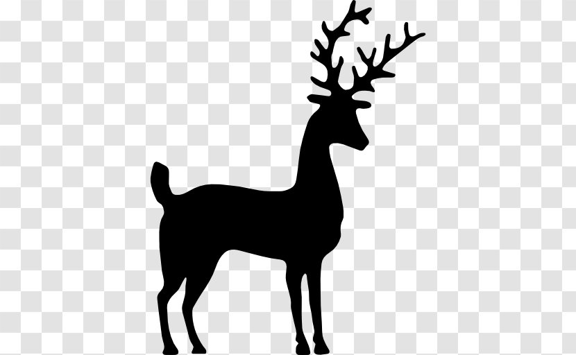 Reindeer Silhouette - Deer Transparent PNG