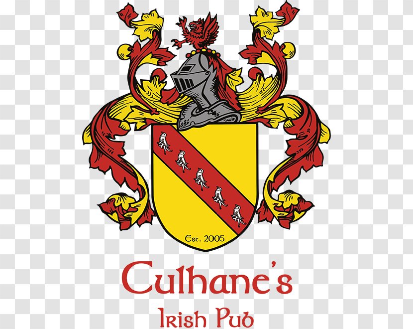 Culhane's Irish Pub Coat Of Arms Crest Knight Helmet - Flower Transparent PNG