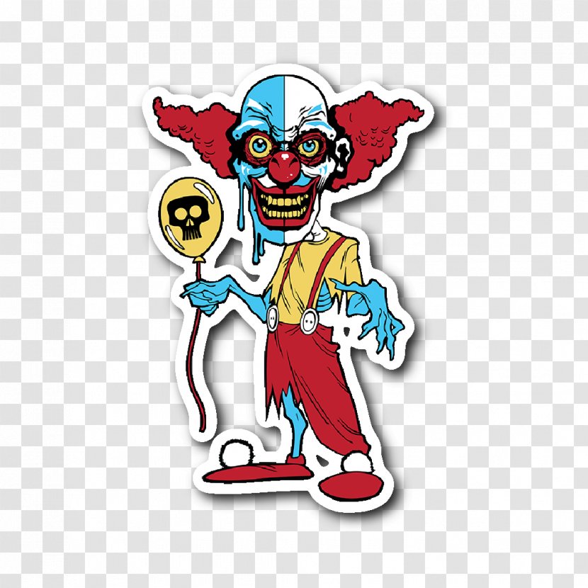 Evil Clown It Horror Sticker - Film Transparent PNG