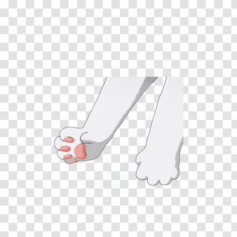 Cat Tiger Claw Paw - White - A Clawed Cat's Transparent PNG