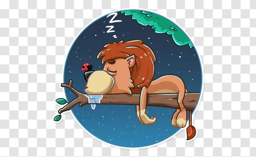 Sticker Telegram Lion Mammal Clip Art - Mythical Creature Transparent PNG