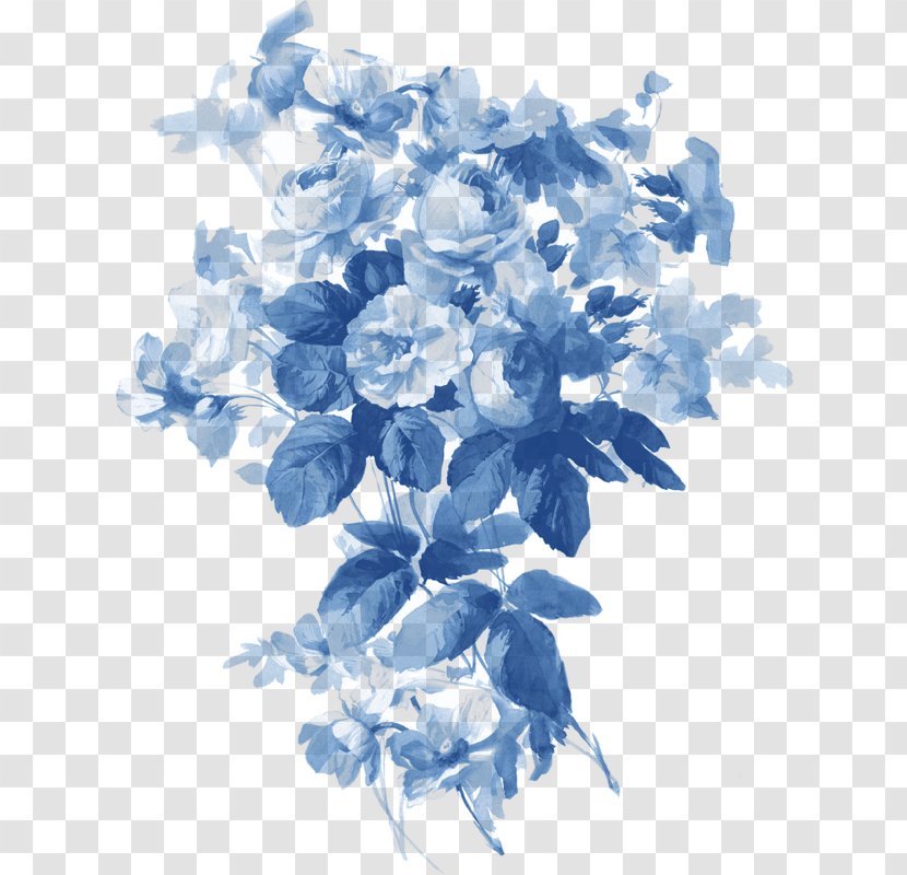Grey Wallpaper Blue China Rose Hue - Flower - Watercolor Transparent PNG
