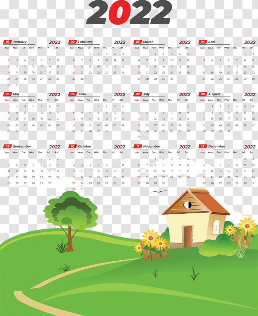 Printable 2022 Calendar 2022 Calendar Printable Transparent PNG