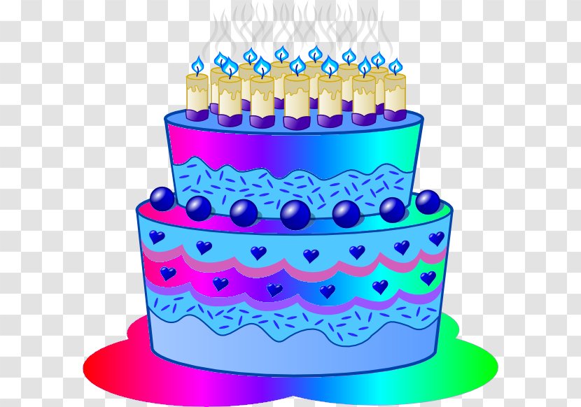 Birthday Cake Cupcake Muffin Clip Art - Candle - Picture Of Cakes Transparent PNG