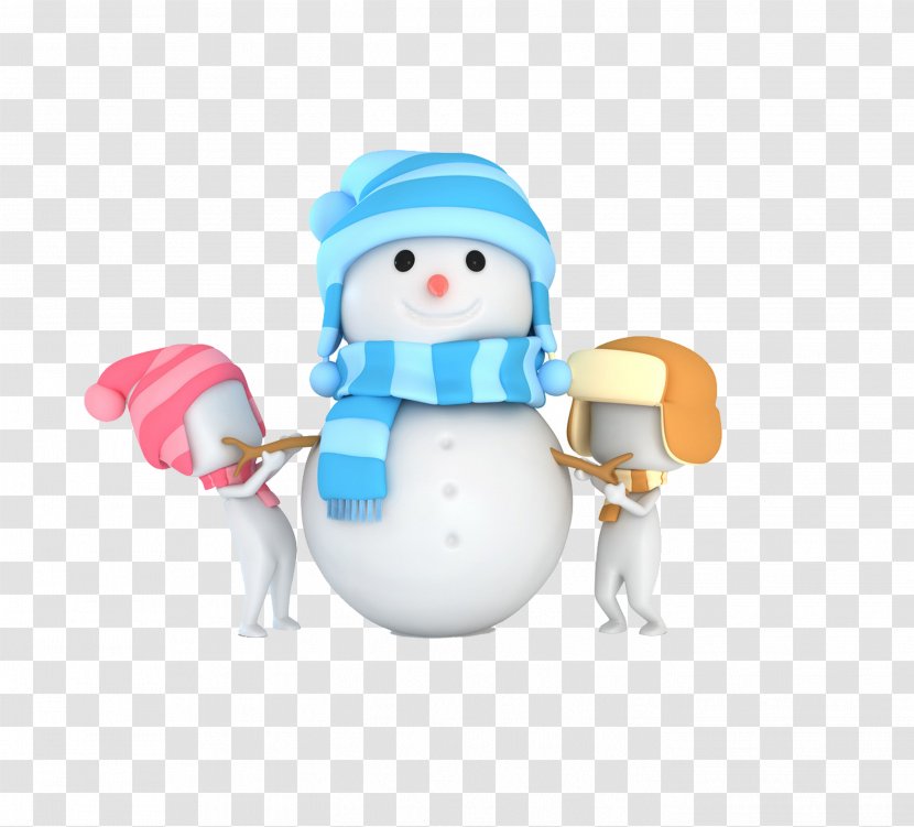 Snowman Royalty-free Stock Illustration - Christmas Ornament - Cartoon Wearing Hat And Scarf Transparent PNG