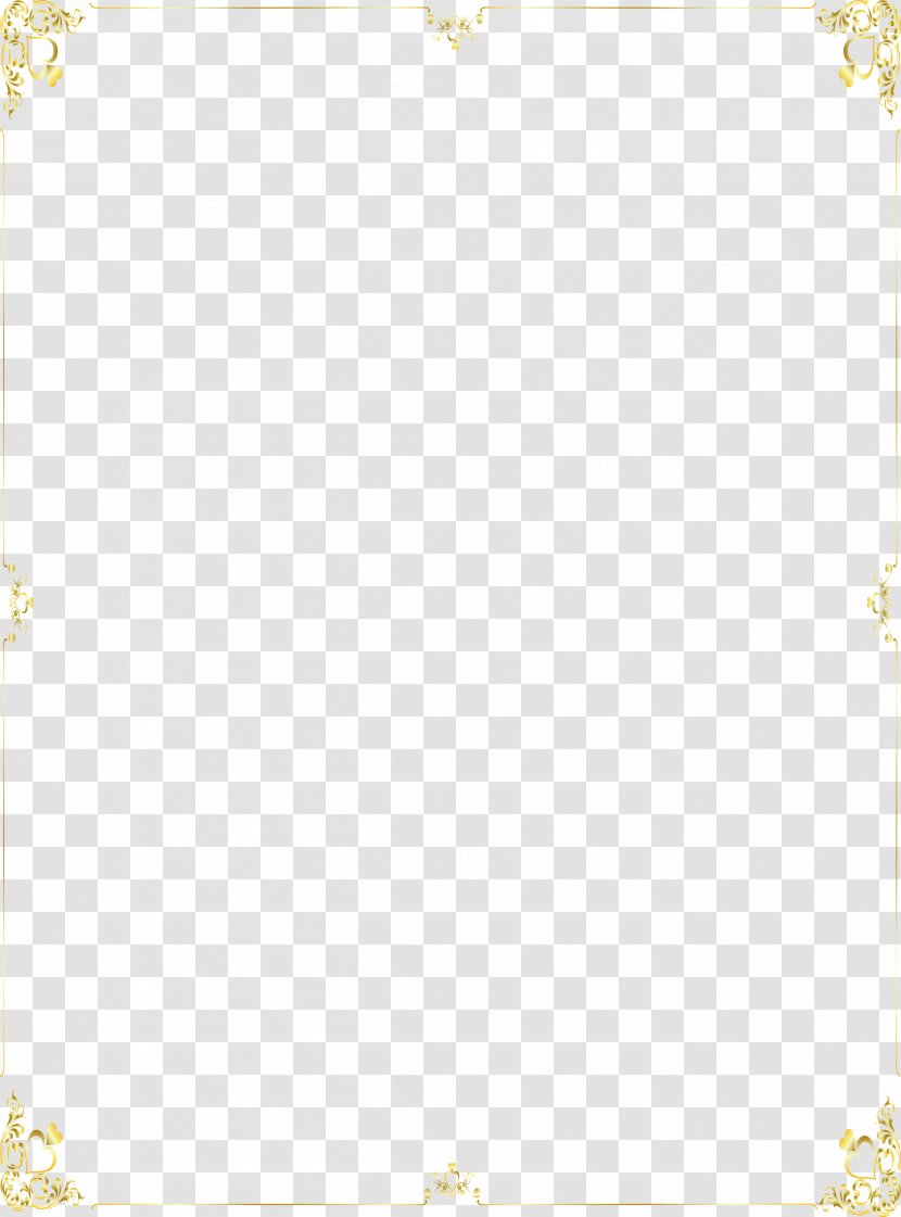 Textile Yellow Floor Pattern - Gold Frame Transparent PNG