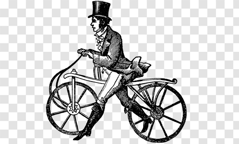Dandy Horse History Of The Bicycle Cycling - Part - People Transparent PNG