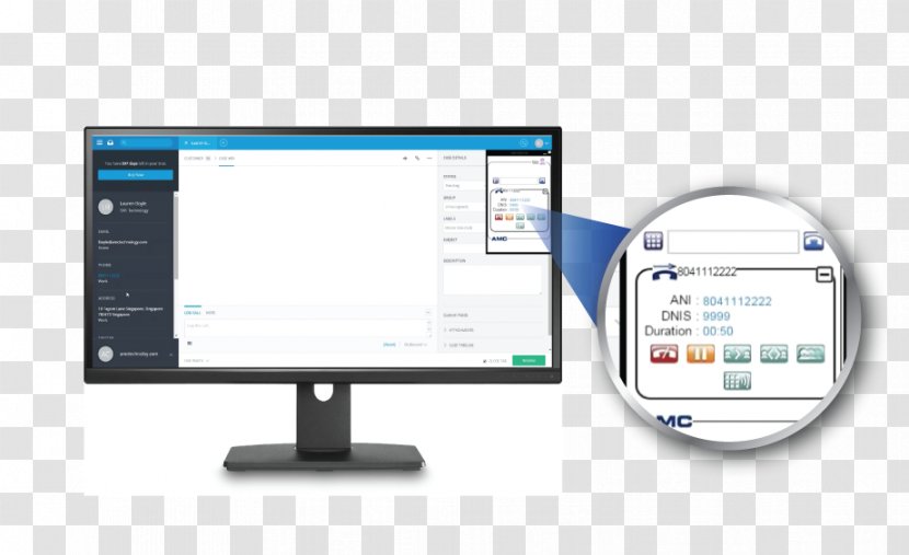 Computer Monitors Telephony Integration Information Telephone - Display Device Transparent PNG