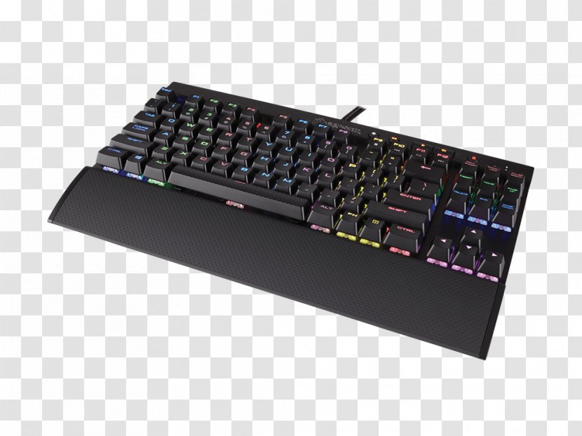 Computer Keyboard Mouse Corsair Gaming K55 RGB Keypad Cherry - Component Transparent PNG
