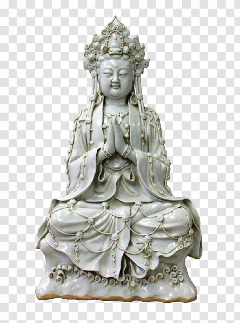 Statue Tara Bodhisattva Guanyin Figurine - Classical Sculpture - Chinese Porcelain Transparent PNG