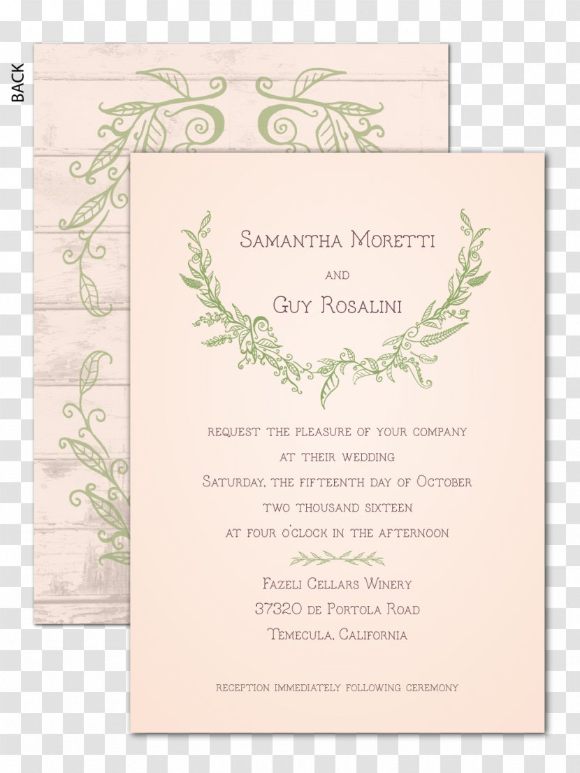 Wedding Invitation Green Flower Font Transparent PNG