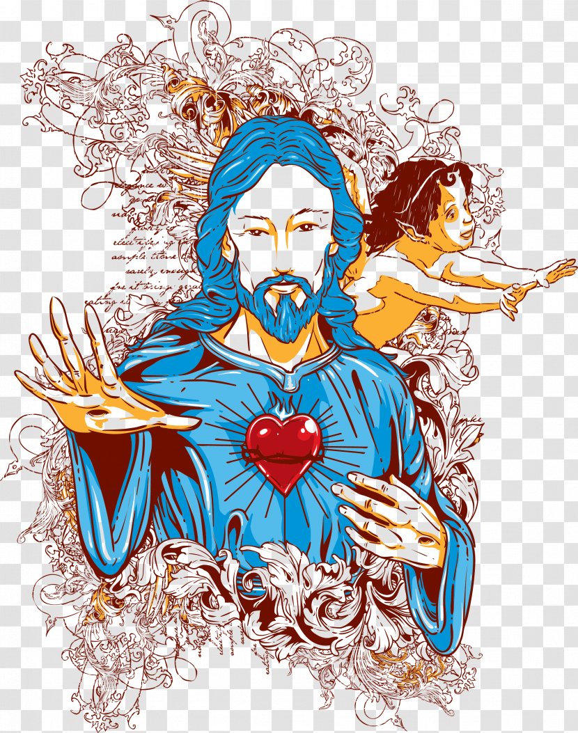 Jesus T-shirt Illustration - Tree - Angel Printing Transparent PNG