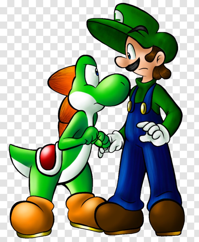 Luigi Mario & Yoshi Super Bros. 3 Drawing - Rivalry Transparent PNG