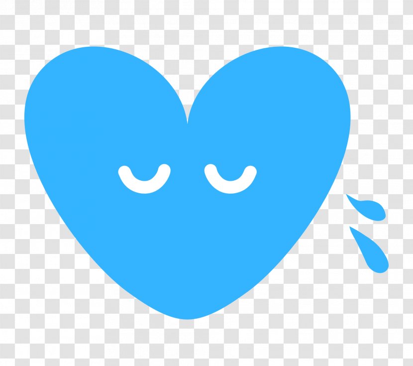 Blue Crying Heart. - Facial Expression Transparent PNG