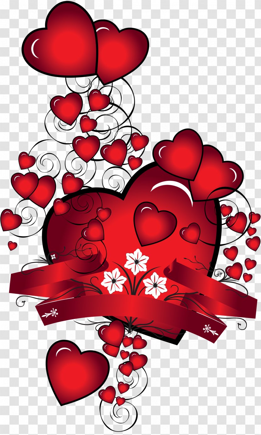 Heart Drawing Flower Clip Art - Lover Transparent PNG