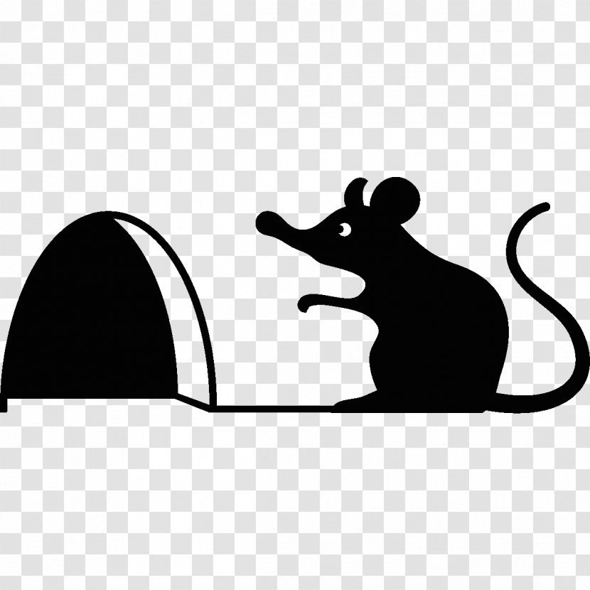 Clip Art Computer Mouse Wall Decal Silhouette Image - Rat Transparent PNG
