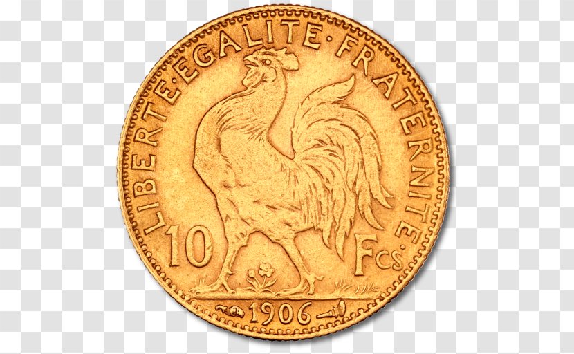 Coin France Gold French Franc Transparent PNG