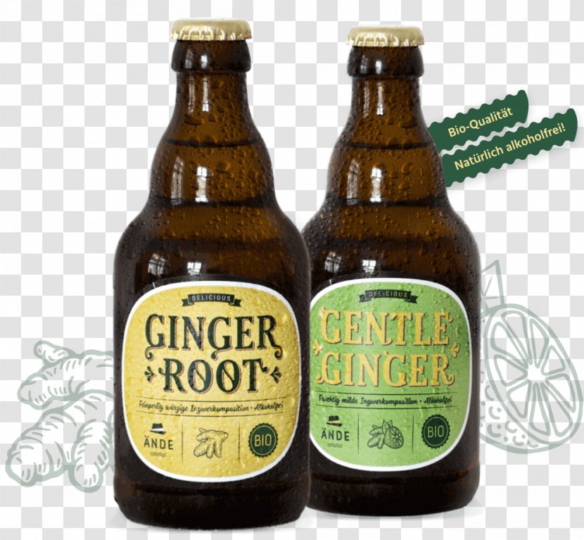 Ände Gmbh, Alkoholfreies Ginger Beer Bottle - Pungency - Root Transparent PNG