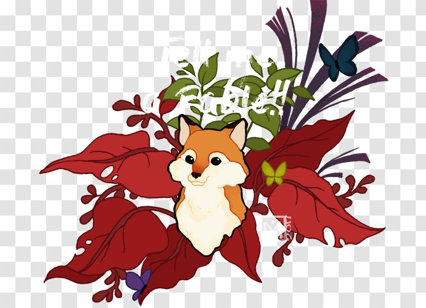 Red Fox Christmas Character Clip Art - Leaf Transparent PNG