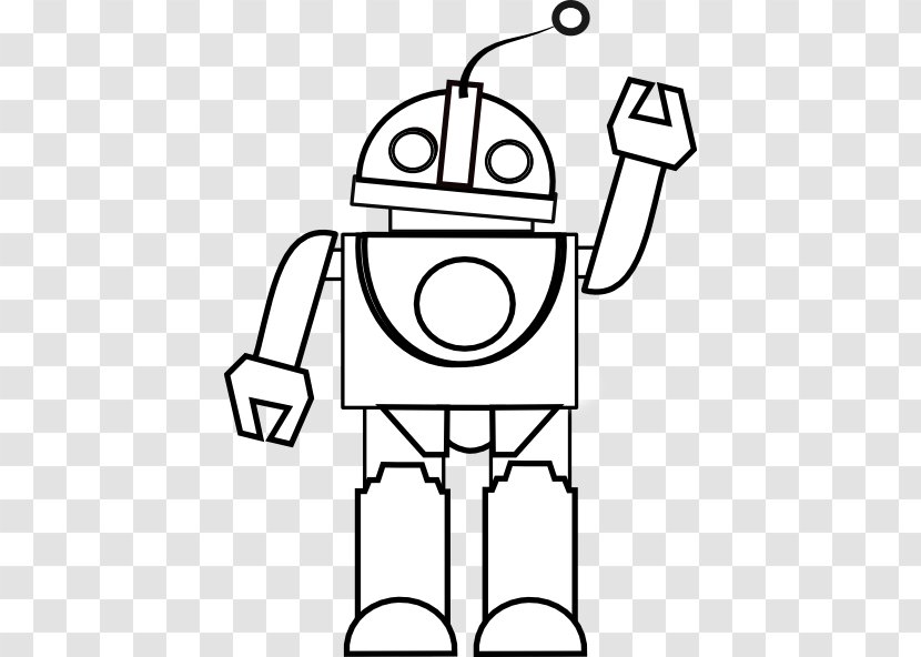Robot Black And White Drawing Coloring Book Clip Art - Cliparts Transparent PNG