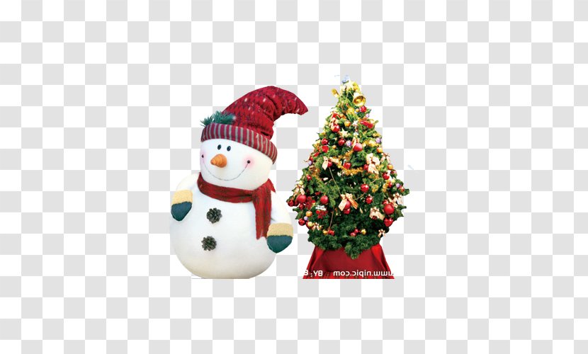 Christmas Tree Snowman Santa Claus Wallpaper - Winter Transparent PNG