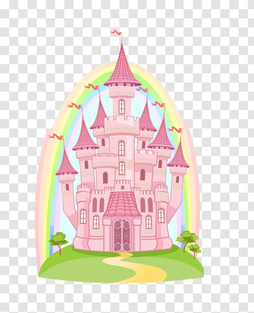 Fairy Tale Illustration - Royaltyfree - Pink Castle Transparent PNG