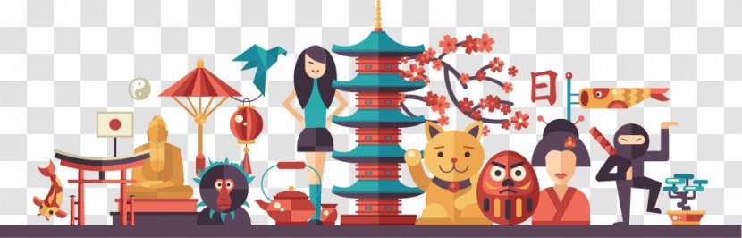 Japan Web Banner Design Illustration - National Day Creative Travel  Transparent PNG