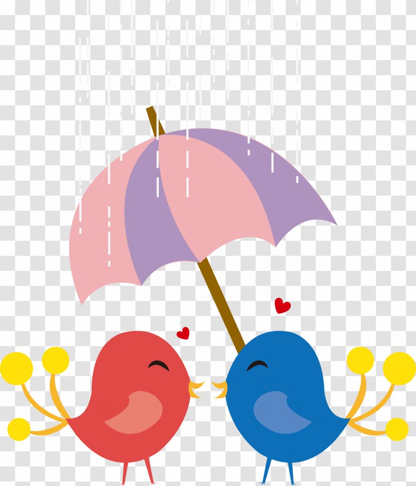 Lovebird Umbrella Clip Art - Birds Transparent PNG