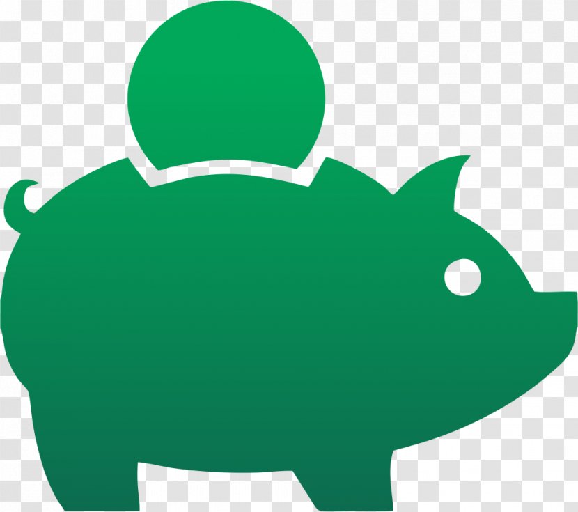 Piggy Bank Clip Art - Green Transparent PNG