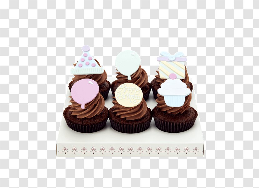 Cupcake Petit Four Praline Muffin Buttercream - Chocolate Transparent PNG