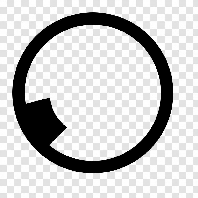 Circle Oval Line Symbol Clip Art - Black And White - Right Arrow Transparent PNG