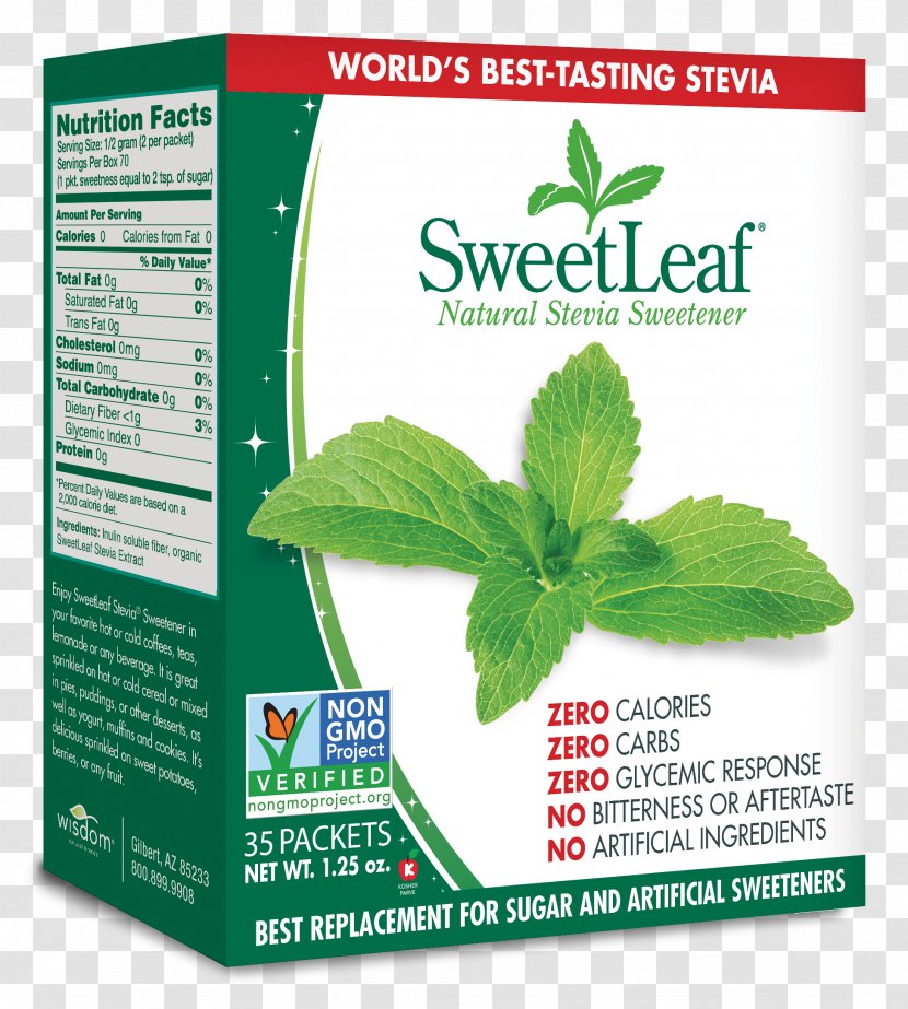 Stevia Sugar Substitute Calorie Sweetness Extract - Herbalism - Plant Transparent PNG