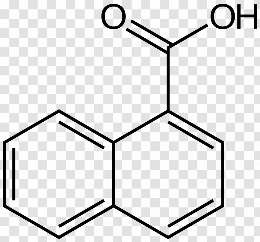 Organic Acid Benzoic Carboxylic Anthranilic - Black And White - Point Transparent PNG