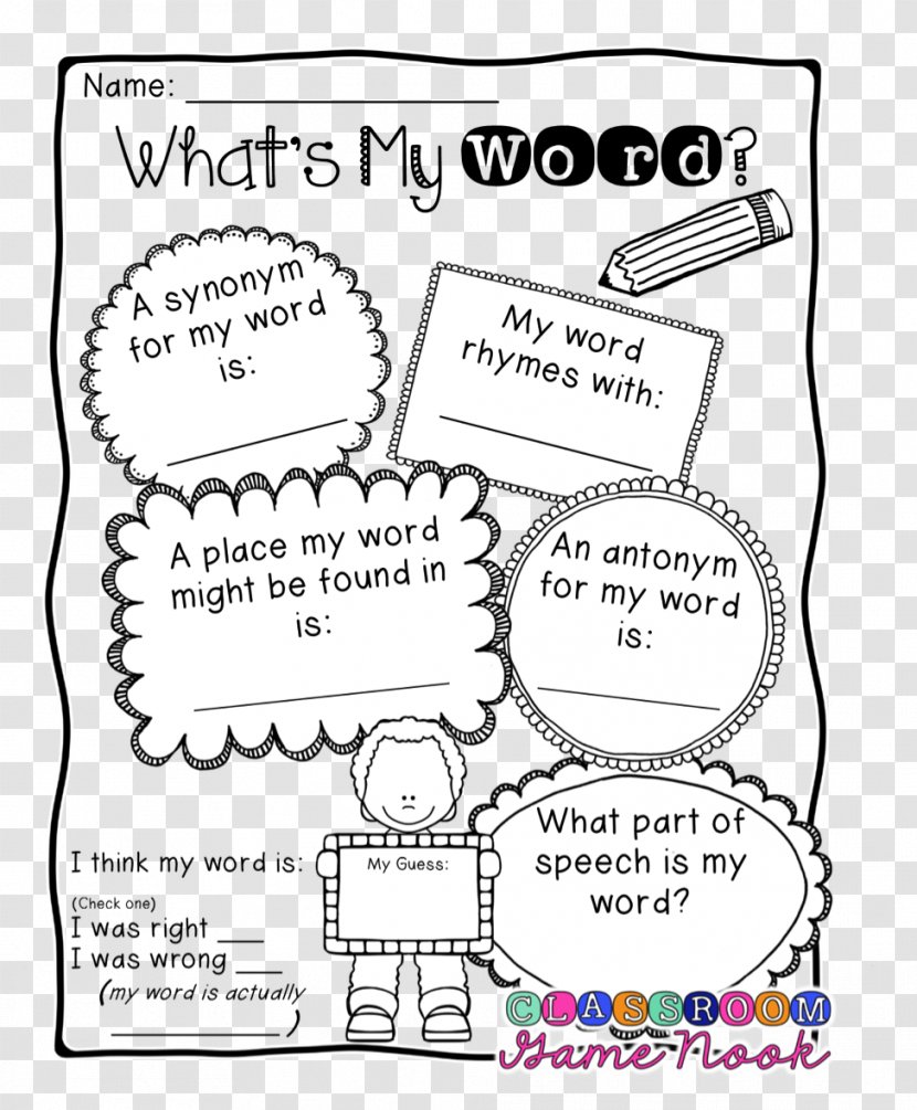 Vocabulary Game Student Lesson Word - Dictionary - Kid Think Transparent PNG