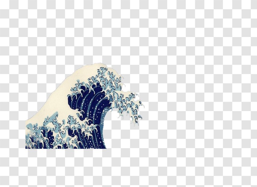 The Great Wave Off Kanagawa Japan Ukiyo-e Canvas Print Painting Transparent PNG
