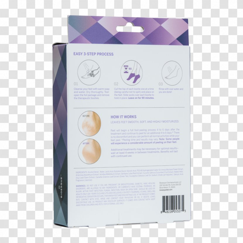 Exfoliation Pedicure Chemical Peel Glycolic Acid Foot - Purple Transparent PNG