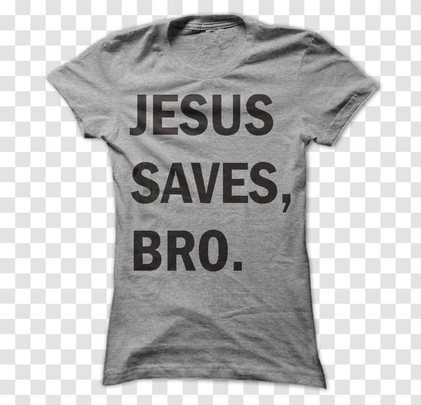 Long-sleeved T-shirt Hoodie Sweater - Neckline - Jesus Saves Transparent PNG