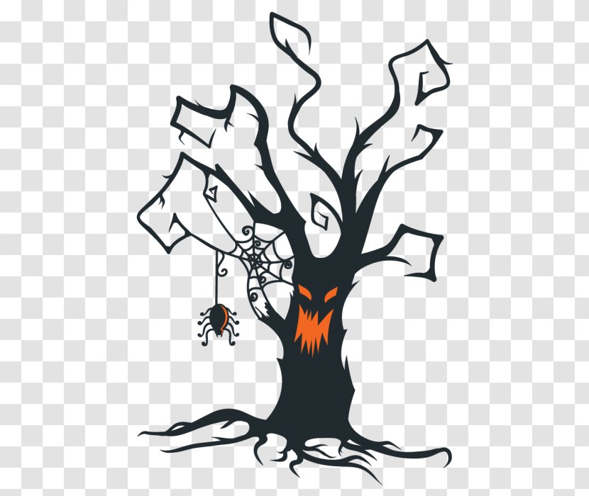The Halloween Tree Clip Art - Organism - Creepy Transparent PNG
