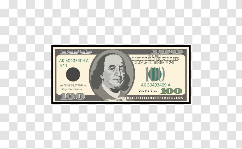 Cash United States One Hundred-dollar Bill Dollar One-dollar Money - Brand - Hourglass Sand Transparent PNG