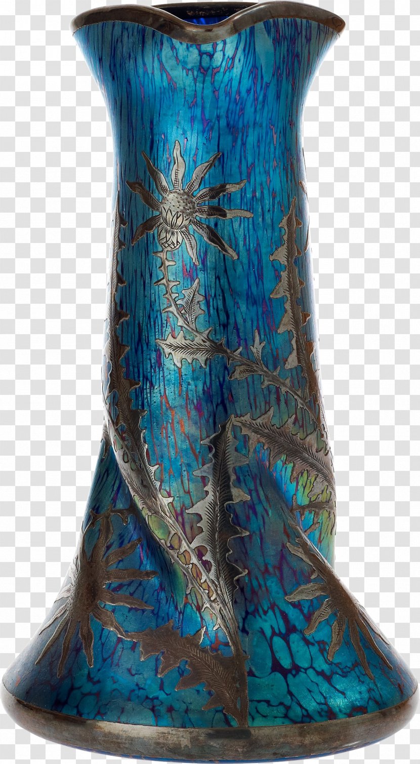 Vase Blue Art Nouveau Transparent PNG